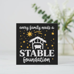 Familjestabil Fondation Kristna Jesus Jul Julkort