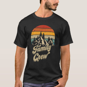 Familjestakampanj utomhus Solnedgång sommarläger T Shirt