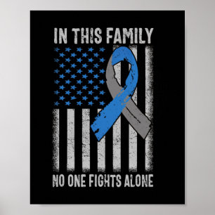 Familjestöd för USA flagga-diabetes typ 1 Poster