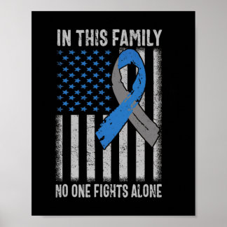 Familjestöd för USA flagga-diabetes typ 1 Poster