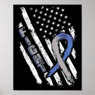 Familjestöd för USA flagga-diabetes typ 1 Poster
