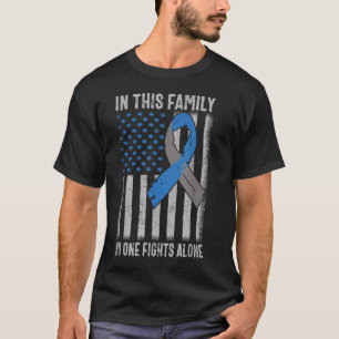 Familjestöd för USA flagga-diabetes typ 1 T Shirt