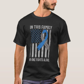 Familjestöd för USA flagga-diabetes typ 1 T Shirt