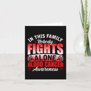 Familjestöd Ingen bekämpar Ensam Blood Cancer AW Kort