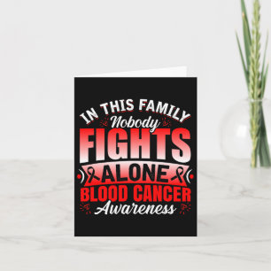 Familjestöd Ingen bekämpar Ensam Blood Cancer AW Kort