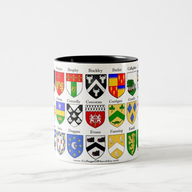 Familjestöd Jackar Arm Heraldry Shields Två-Tonad Mugg (Center)