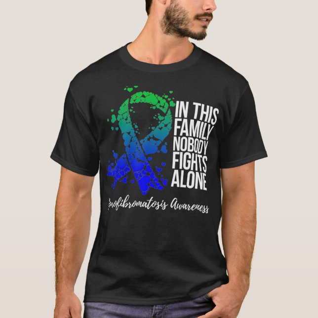 Familjestöd Neurofibromatos NF-medvetenhet T Shirt (Framsida)