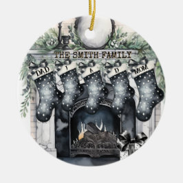 Familjestöd Personlig - julprydnad Julgransprydnad Keramik