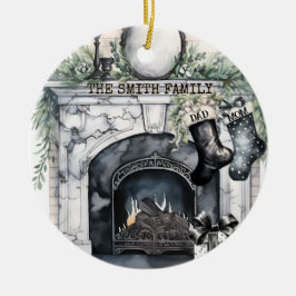 Familjestöd Personlig - julprydnad Julgransprydnad Keramik