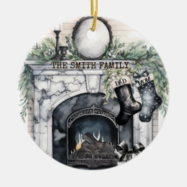 Familjestöd Personlig - julprydnad Julgransprydnad Keramik