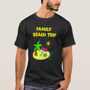 Familjestrandresa Palmträd Semester Nöje T Shirt
