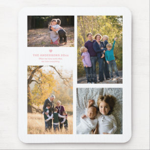 Familjestyrkeoffert och 4-familjens fotokollage musmatta