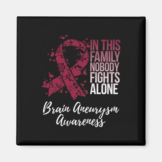 Familjesupport Brain Aneurysm Awareness Magnet (Framsidan)