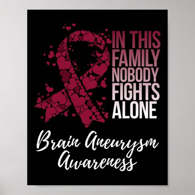 Familjesupport Brain Aneurysm Awareness Poster (Framsidan)