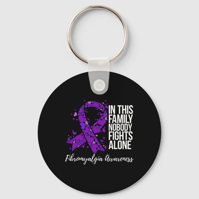 Familjesupport Fibromyalgia Awareness Nyckelring (Framsida)