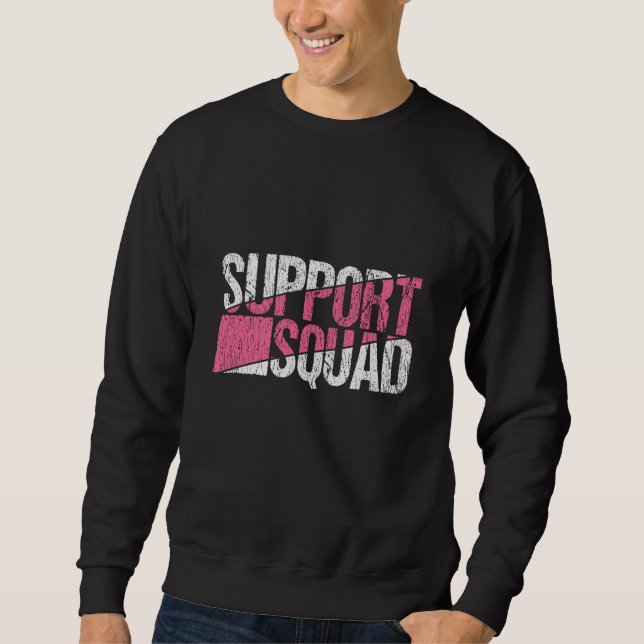 Familjesupporttjänsten Breast Cancer Awareness Fam Lång Ärmad Tröja (Framsida)