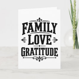 Familjetacksamhet Thanksgiving Kort