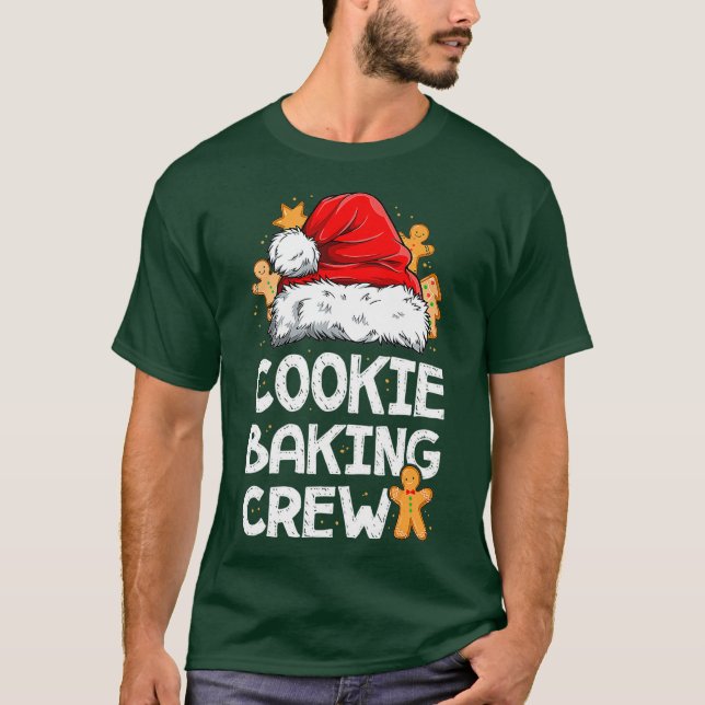 Familjeteamet för jultomten i Cookie Baking Crew T Shirt (Framsida)