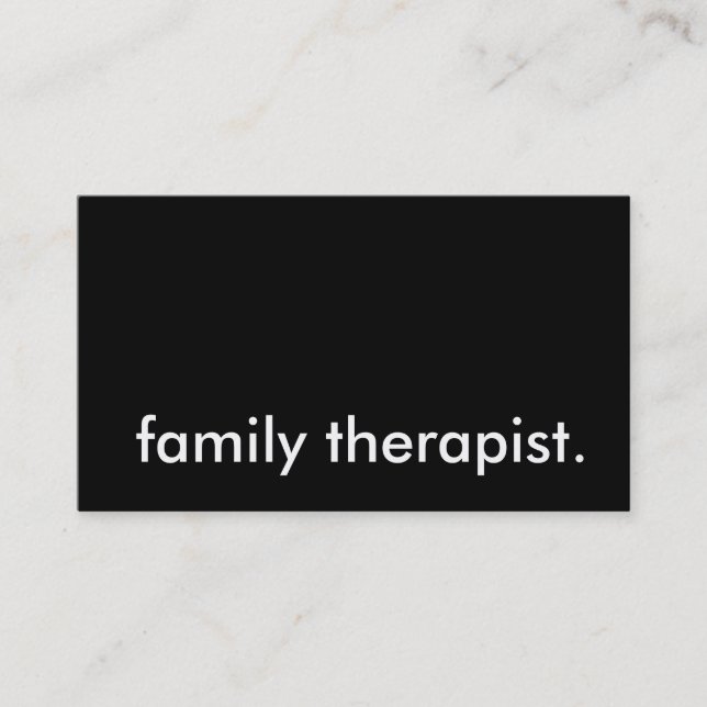 familjeterapeut. visitkort (Framsida)