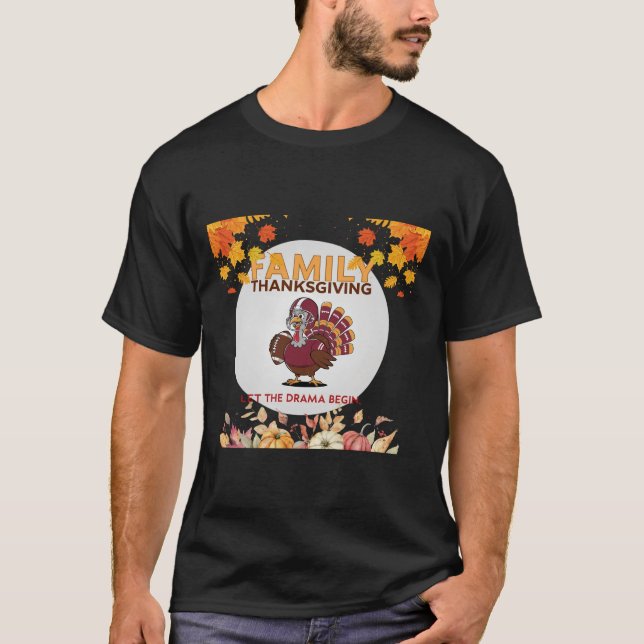FamiljeThanksgiving T Shirt (Framsida)