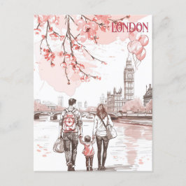 Familjetid i London Vykort
