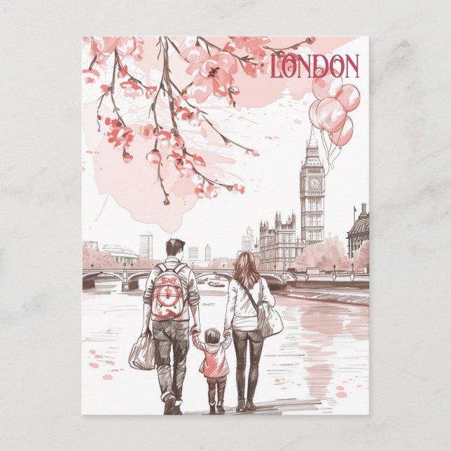 Familjetid i London Vykort (Framsida)