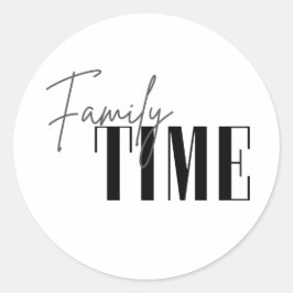 Familjetid Runt Klistermärke