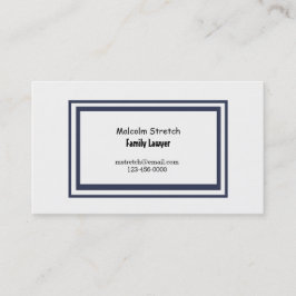 Familjetjänstemän för minimalistisk marin Blue Grä Visitkort