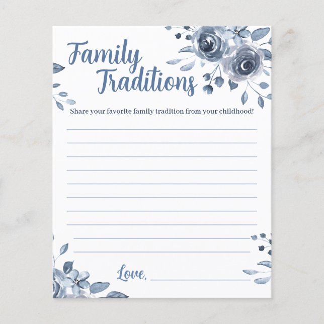 Familjetradition Flygblad (Framsidan)