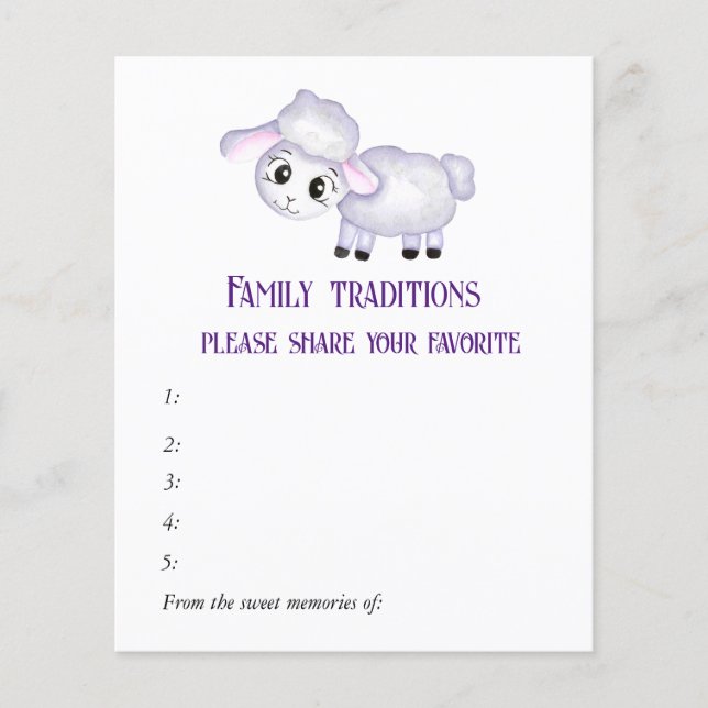 Familjetraditioner för små lammfår, babyskor (Framsida)