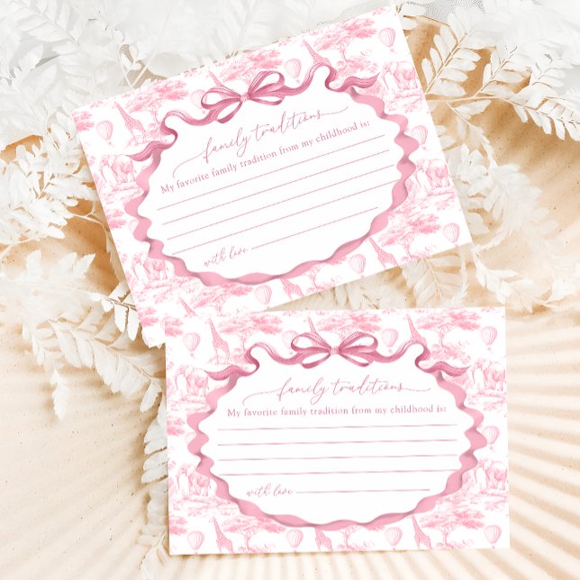 Familjetraditioner Toile Rosa Safari Tilläggskort (Skapare uppladdad)