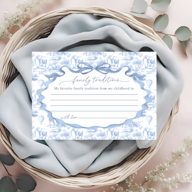 Familjetraditioner Toile Safari Tilläggskort (Skapare uppladdad)