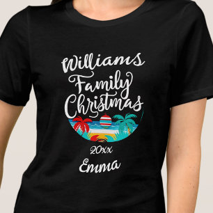 Familjetypologi för tropisk strand t shirt