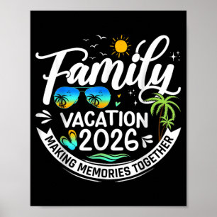 Familjeutflykt 2026 Strand Matchande Sommar Poster