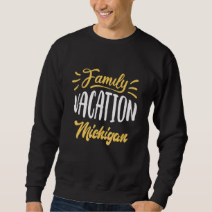 Familjeutflykt Michigan Matchande Familjegrupp Mic Lång Ärmad Tröja