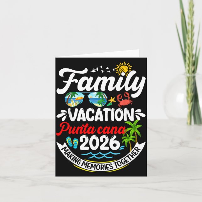 Familjeutflykt Punta Cana 2026 Skapar Minnen Kort (Framsida)