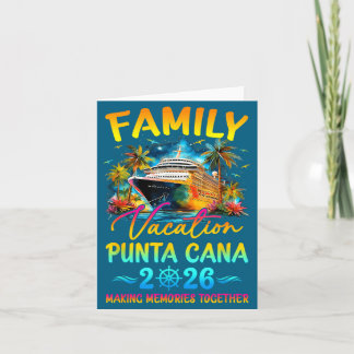 Familjeutflykt Punta Cana Matchande Konstverk Kort