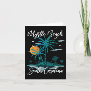 Familjeutflykt Retro solnedgång South Carolina Myr Kort