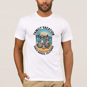 Familjeutflykt Santa Monica Kalifornien Matchande T Shirt