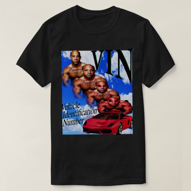 Familjeutgåva med ID-nummer för fordon T Shirt (Design framsida)