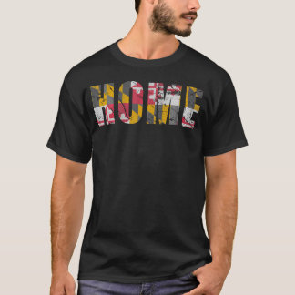 Familjeutmattning för Maryland Flagga Home Kärlek T Shirt