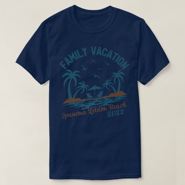 Familjevacation 2022 Handflatan Träd Ipanema Leblo T Shirt (Design framsida)