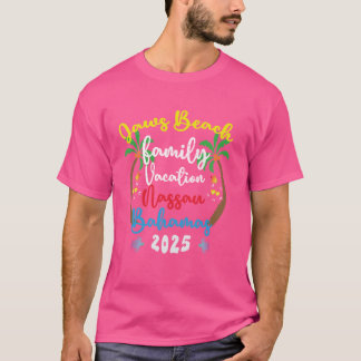 Familjevacation 2025 Bahamas Jaws Beach Summer Sou T Shirt