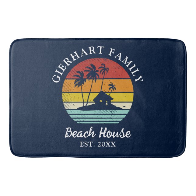 Familjevacation Beach House Seaside Matching Decor Badrumsmatta (Framsidan)