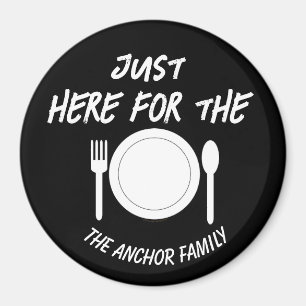Familjevacation Cruise Kids Door Funny Food Älskar Magnet
