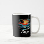 Familjevacation Retro Sunset Bahamas Nau Kaffemugg<br><div class="desc">Familjevacation Retro Sunset Bahamas Nau</div>