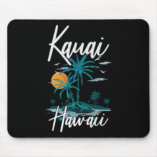 Familjevacation Retro Sunset Hawaii Kauai Musmatta (Framsidan)