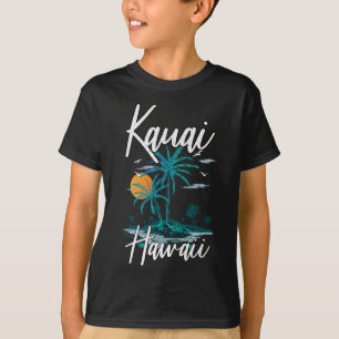 Familjevacation Retro Sunset Hawaii Kauai T Shirt