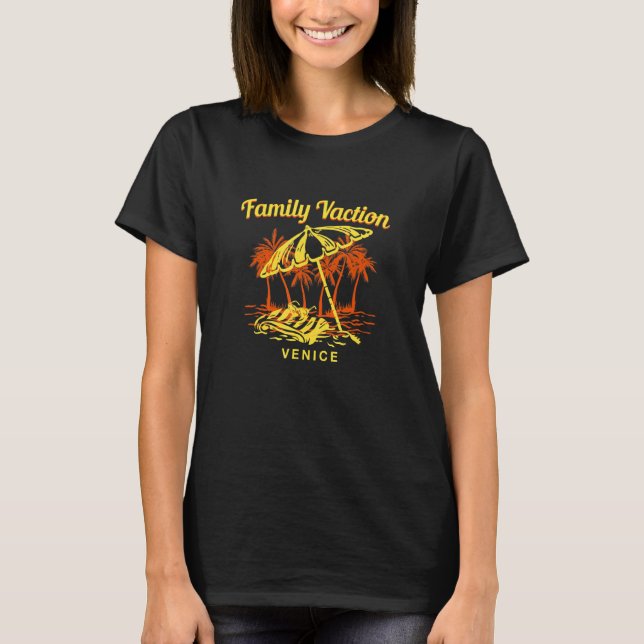 Familjevacation Venice Keepsaki Florida Remembranc T Shirt (Framsida)