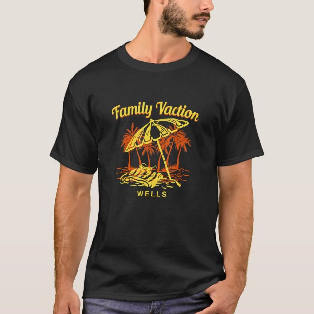 Familjevacation Wells Keepsaké Maine Remembran B T Shirt (Framsida)